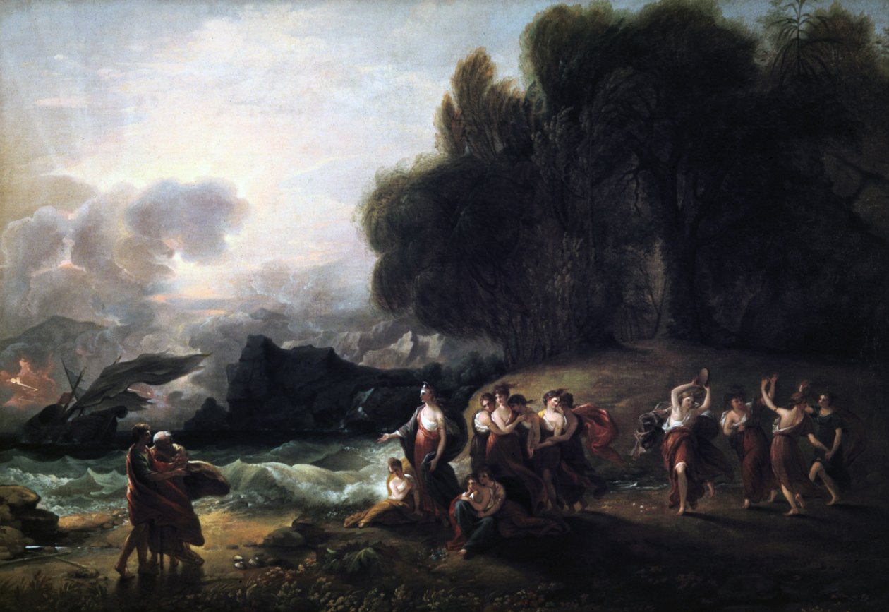 Calypsos Reception of Telemachus and Mentor, 1801. od Benjamin West