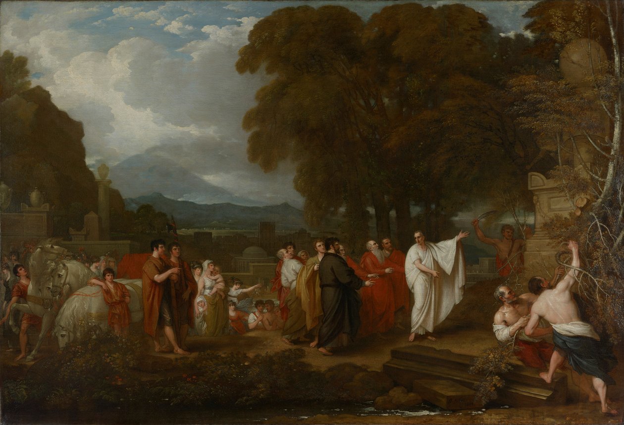 Cicero objevování Archimedovy hrobky od Benjamin West