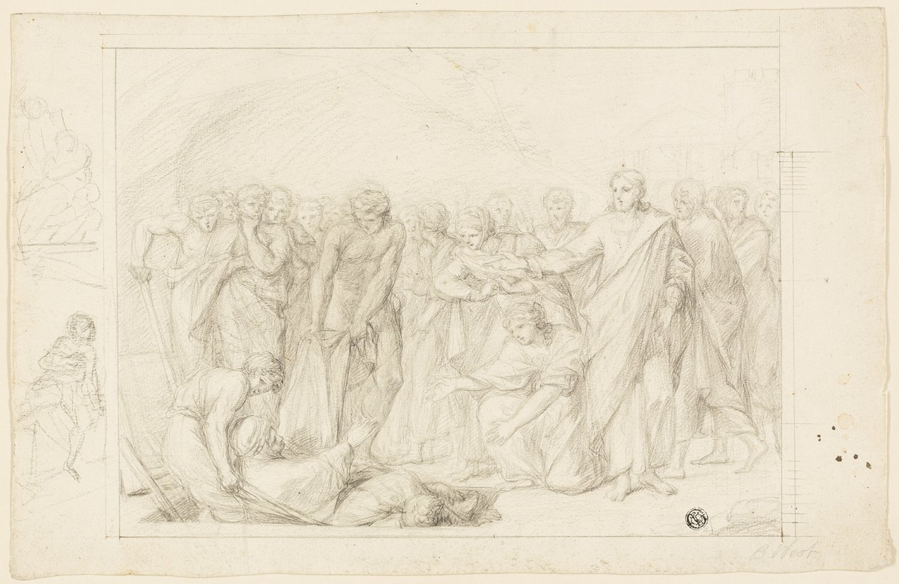 Ananiášova smrt od Benjamin West