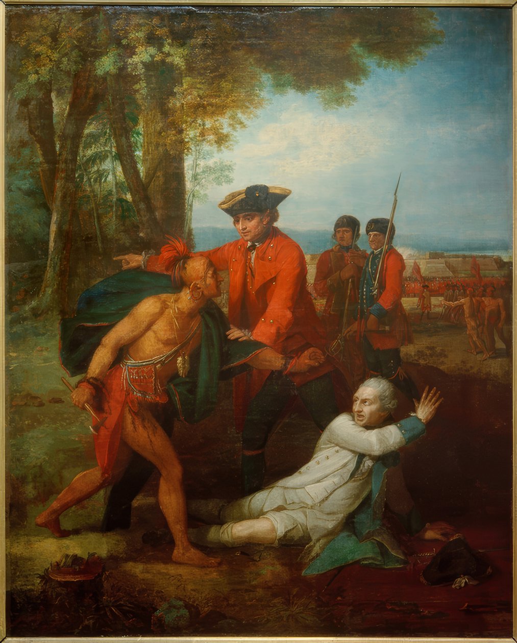 Generál Johnson zachraňuje důstojníka od Benjamin West