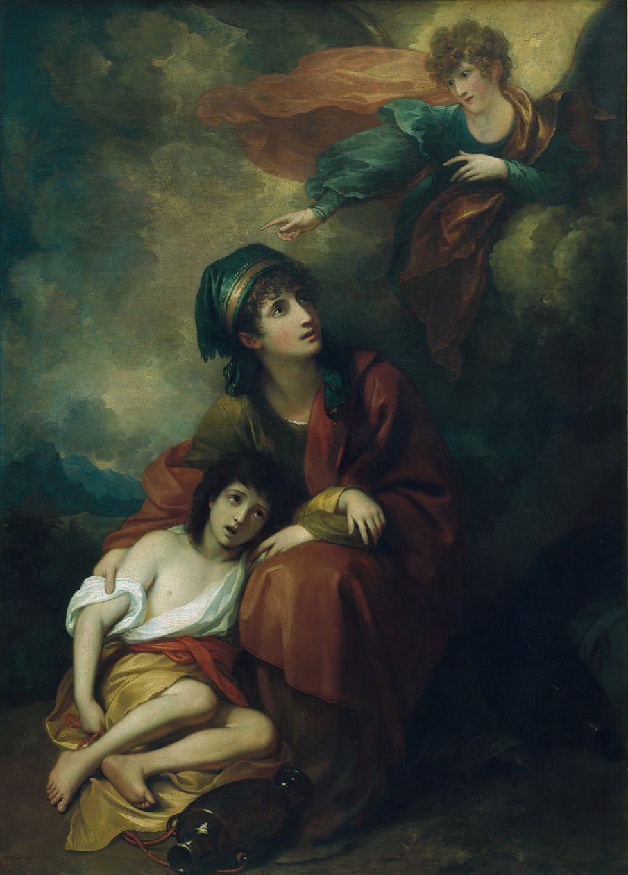 Hagar a Ismael, 1776, přepracován 1803. od Benjamin West