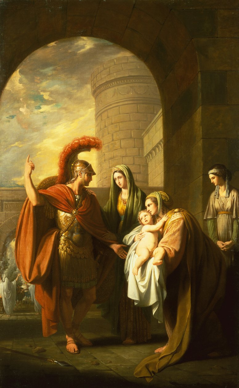 Hector na odchodu z Andromache od Benjamin West