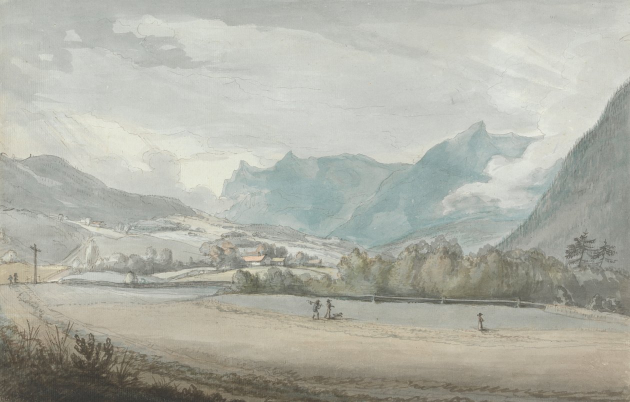 Horská krajina s postavami od Benjamin West