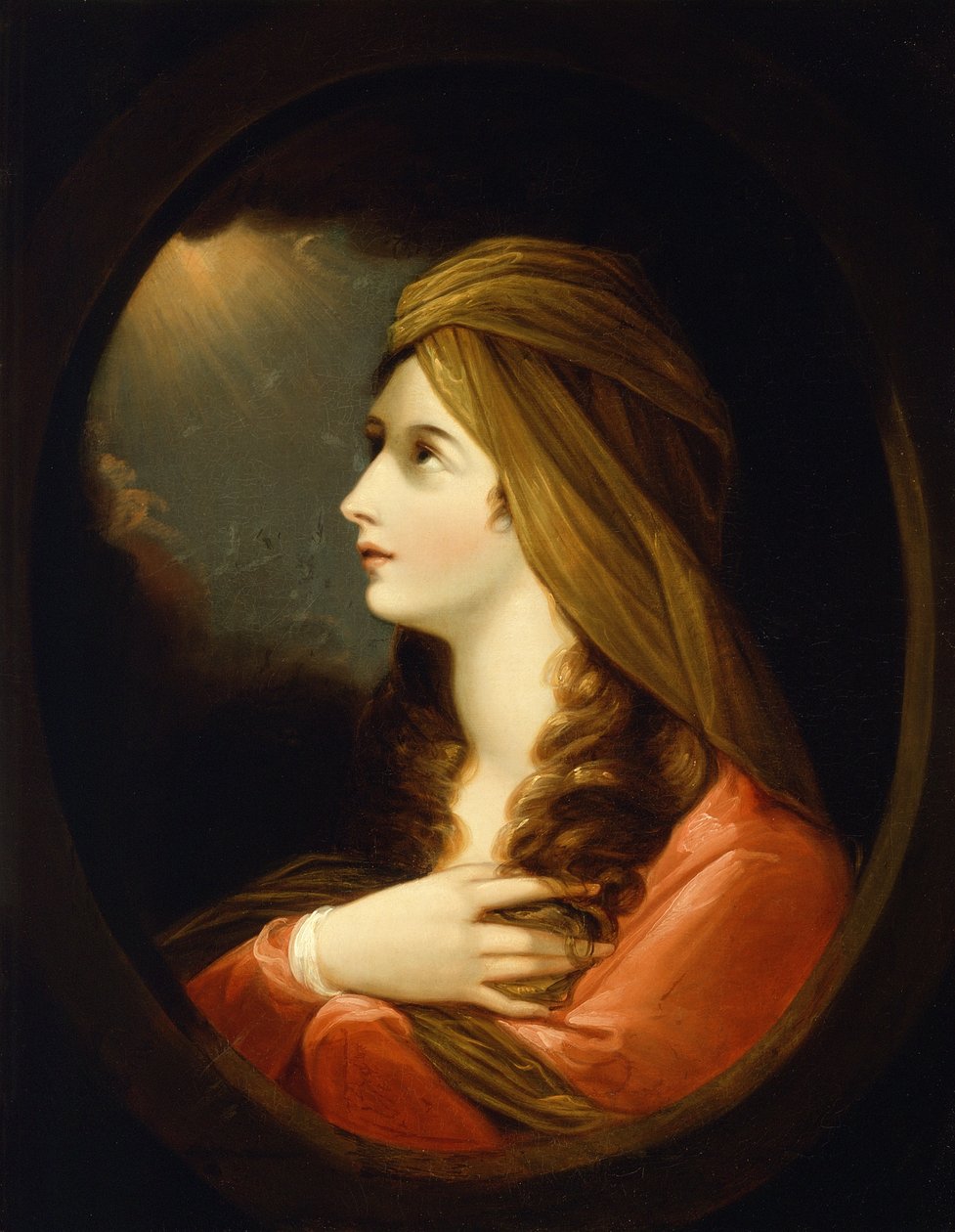 Portrét dámy, konec 18. století od Benjamin West