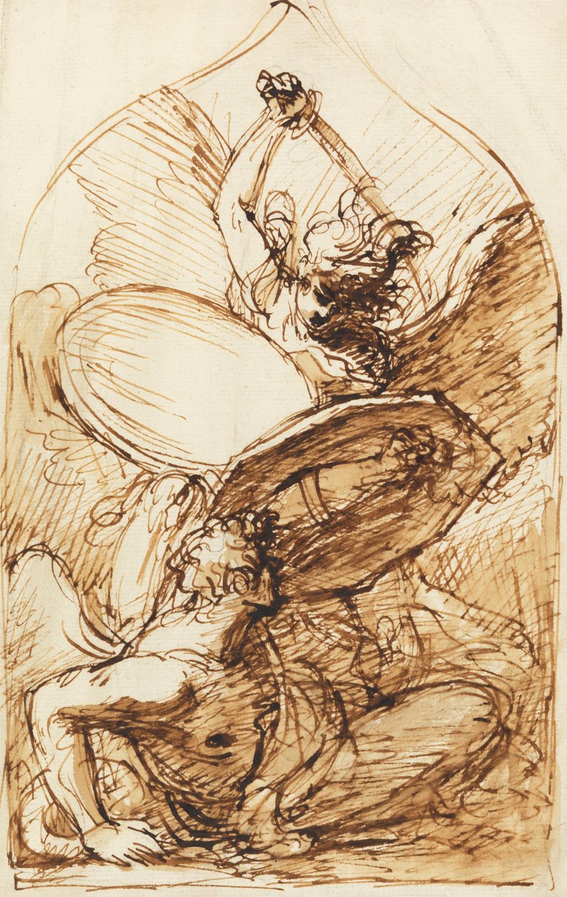 Svatý Michael a Lucifer od Benjamin West