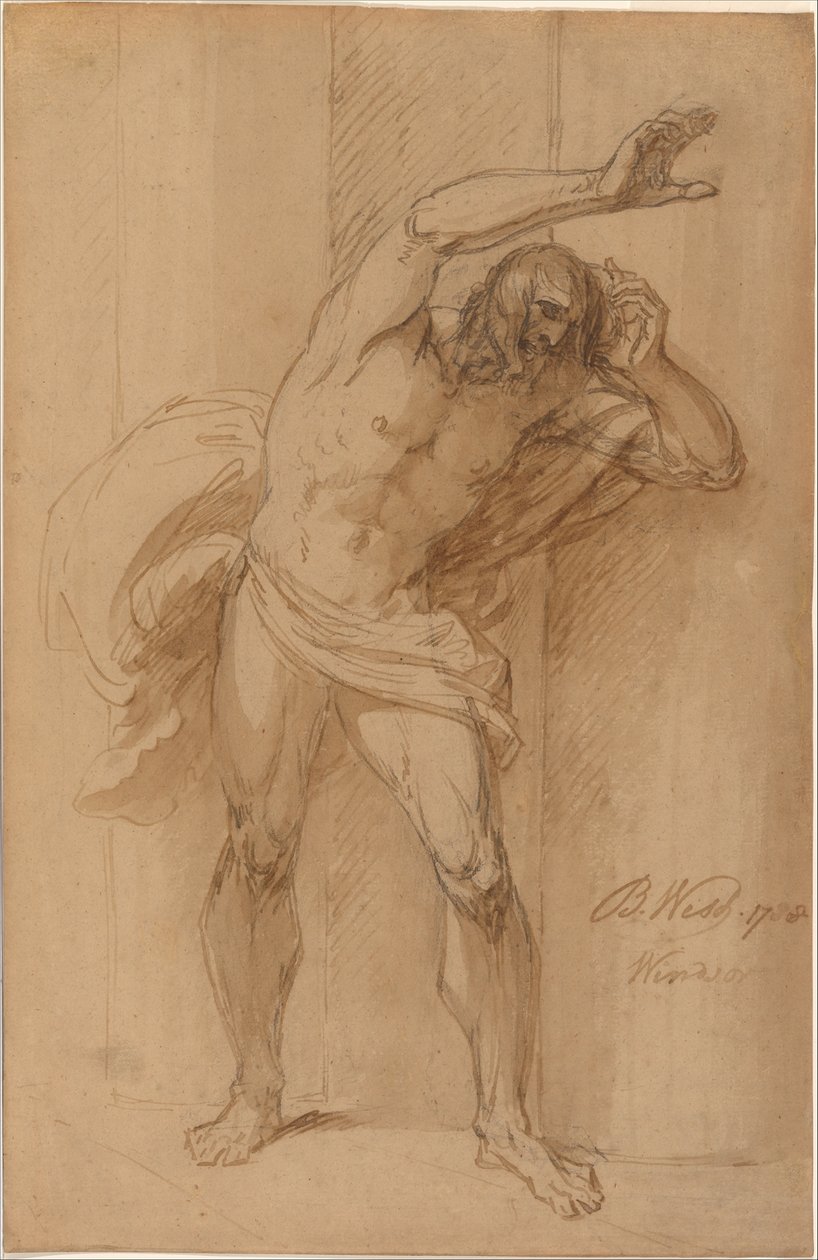 Studie k Ukřižování od Benjamin West