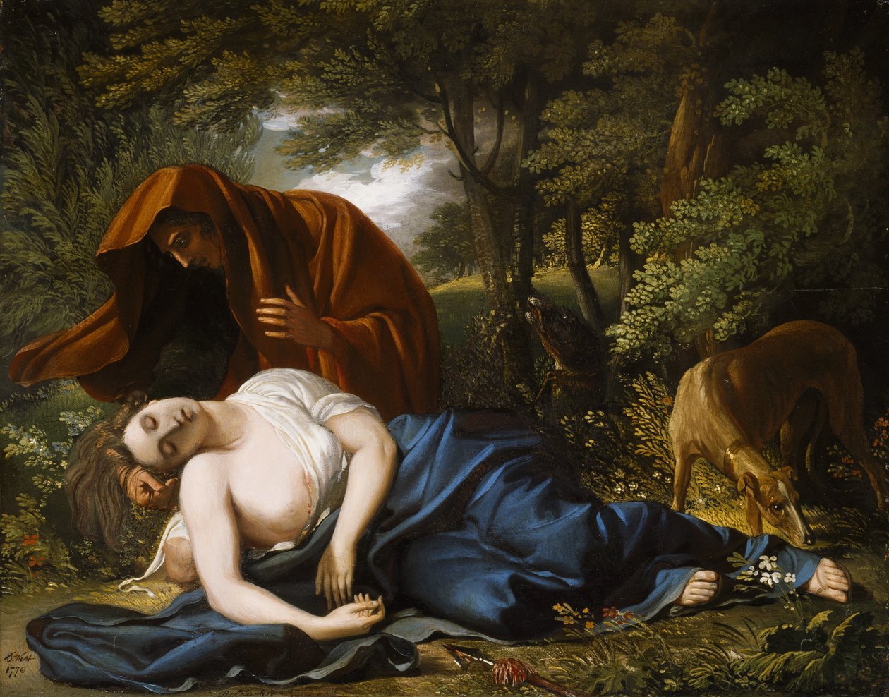 Smrt Procrise, 1770, retušováno 1803 od Benjamin West