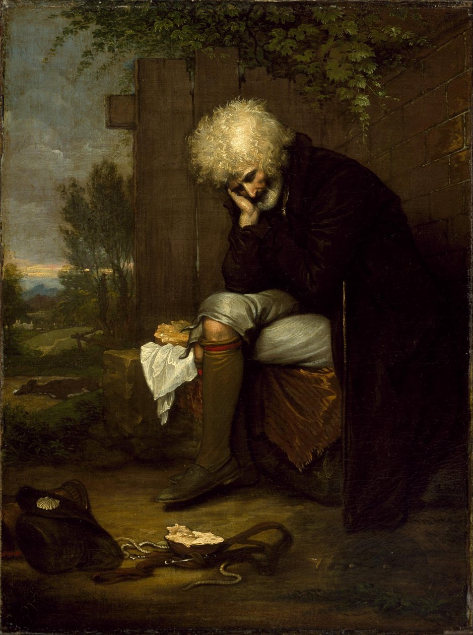 Poutník oplakávající svého mrtvého osla od Benjamin West