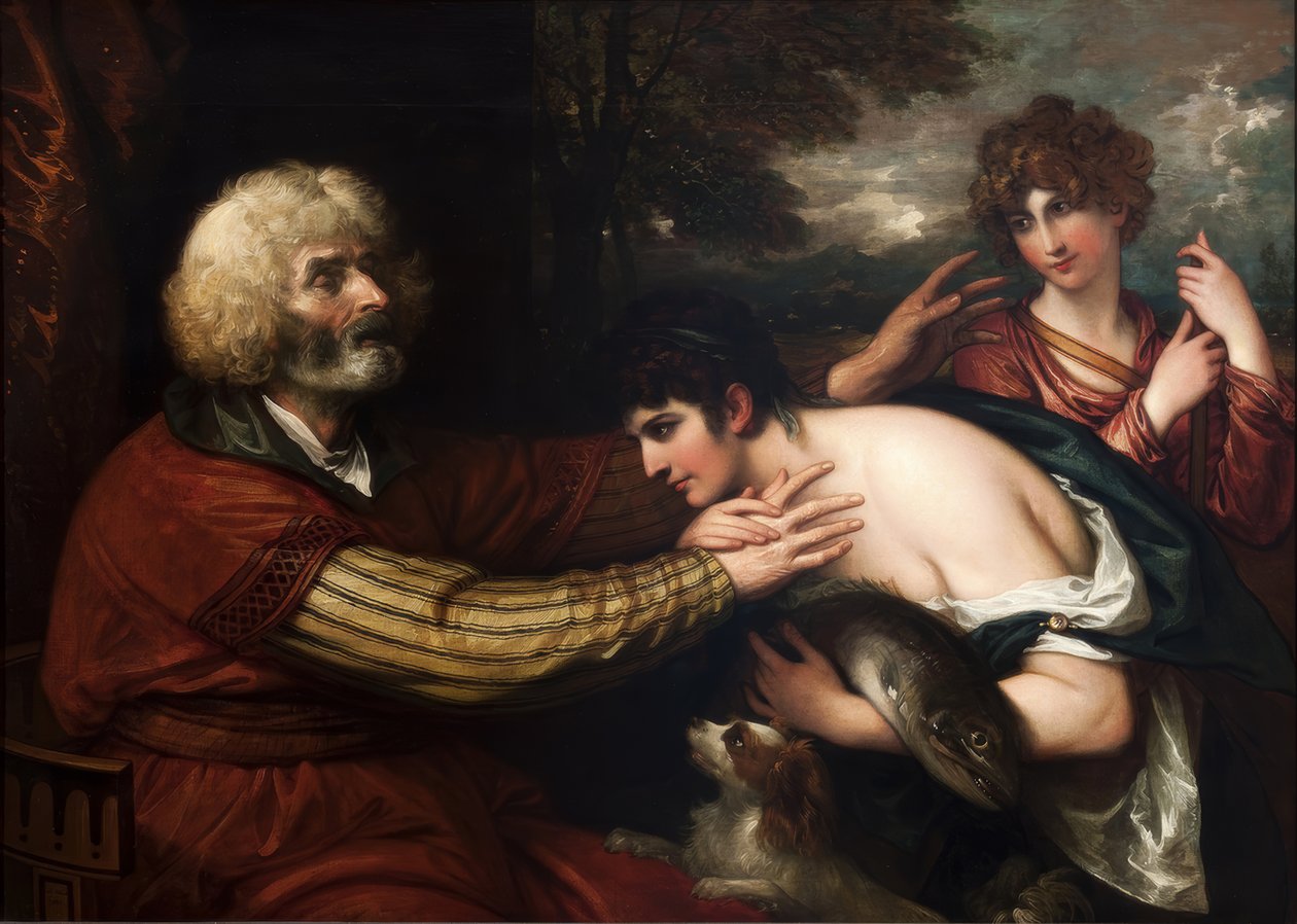 Tobiáš léčí slepotu svého otce od Benjamin West