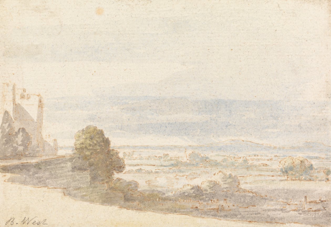 Windsorský velký park z terasy zámku od Benjamin West