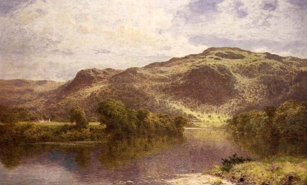 Still Pool na řece Conway, Church Pool, pod Betws-y-Coed od Benjamin Williams Leader