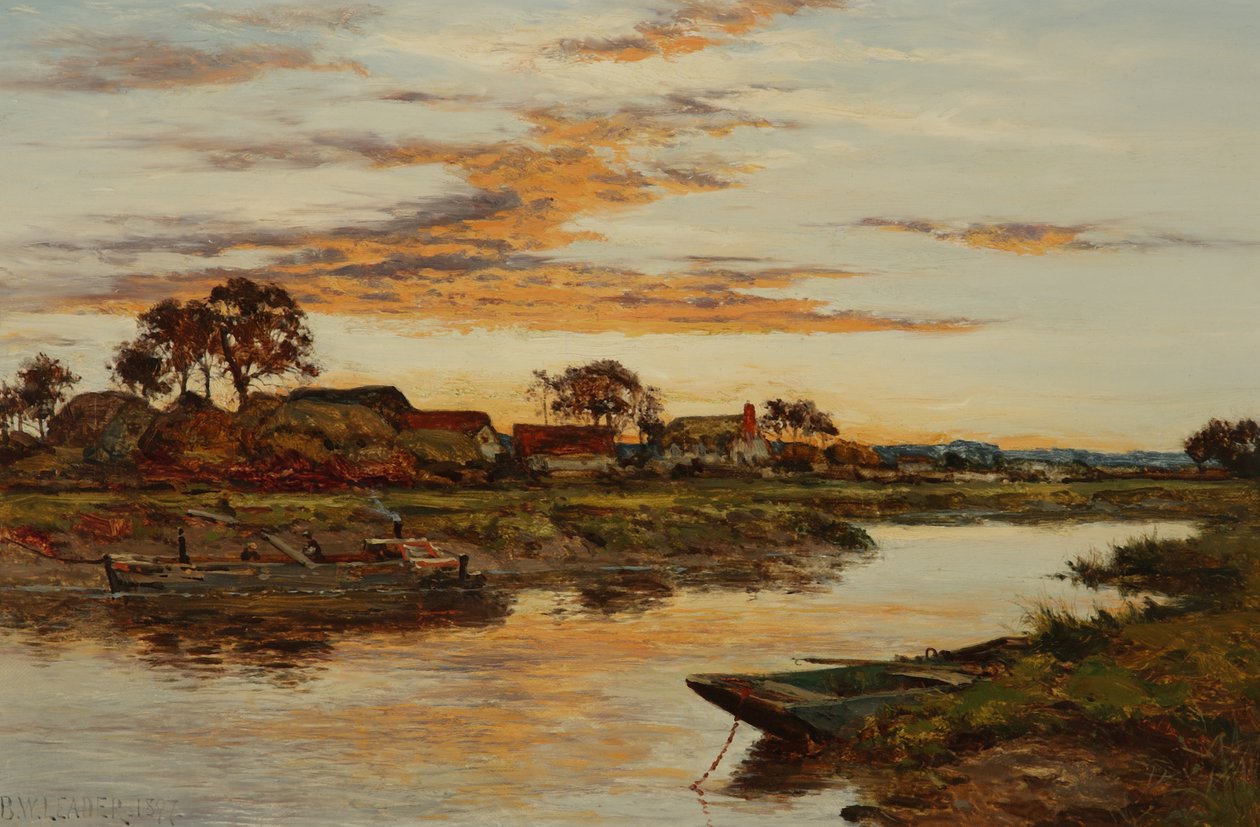 Večer na Severnu, 1897 od Benjamin Williams Leader