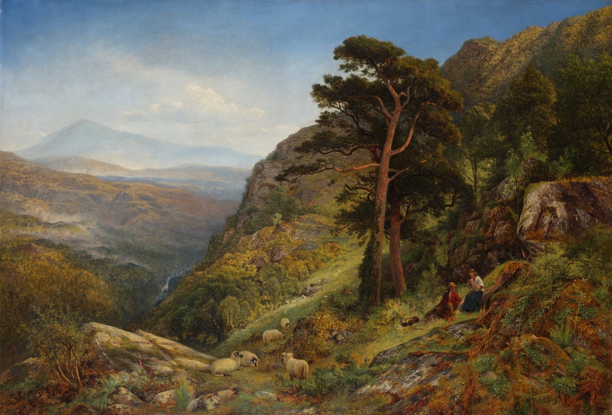 Na kopcích nad Betws-y-Coed, Wales od Benjamin Williams Leader