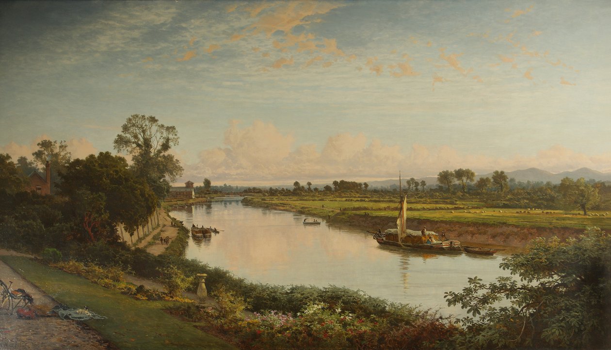 Hladký tok Severnu, 1886 od Benjamin Williams Leader