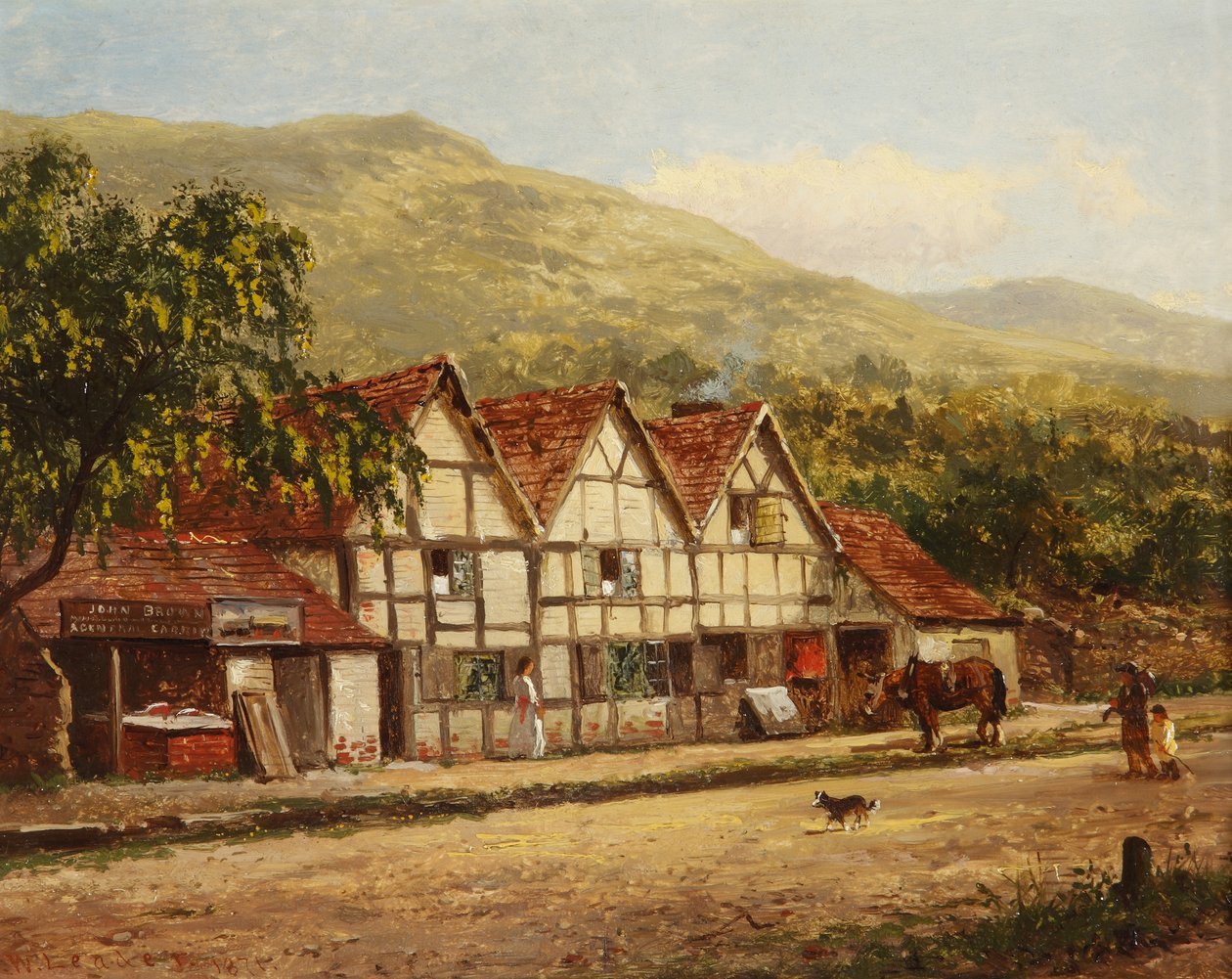 Stará kovárna, Great Malvern, 1871 od Benjamin Williams Leader