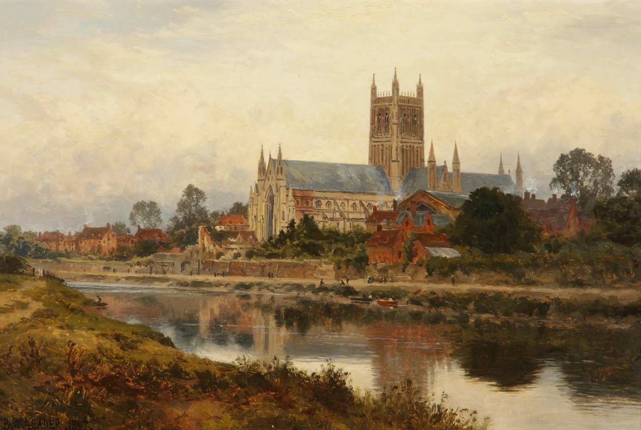 Worcesterská katedrála, 1897 od Benjamin Williams Leader