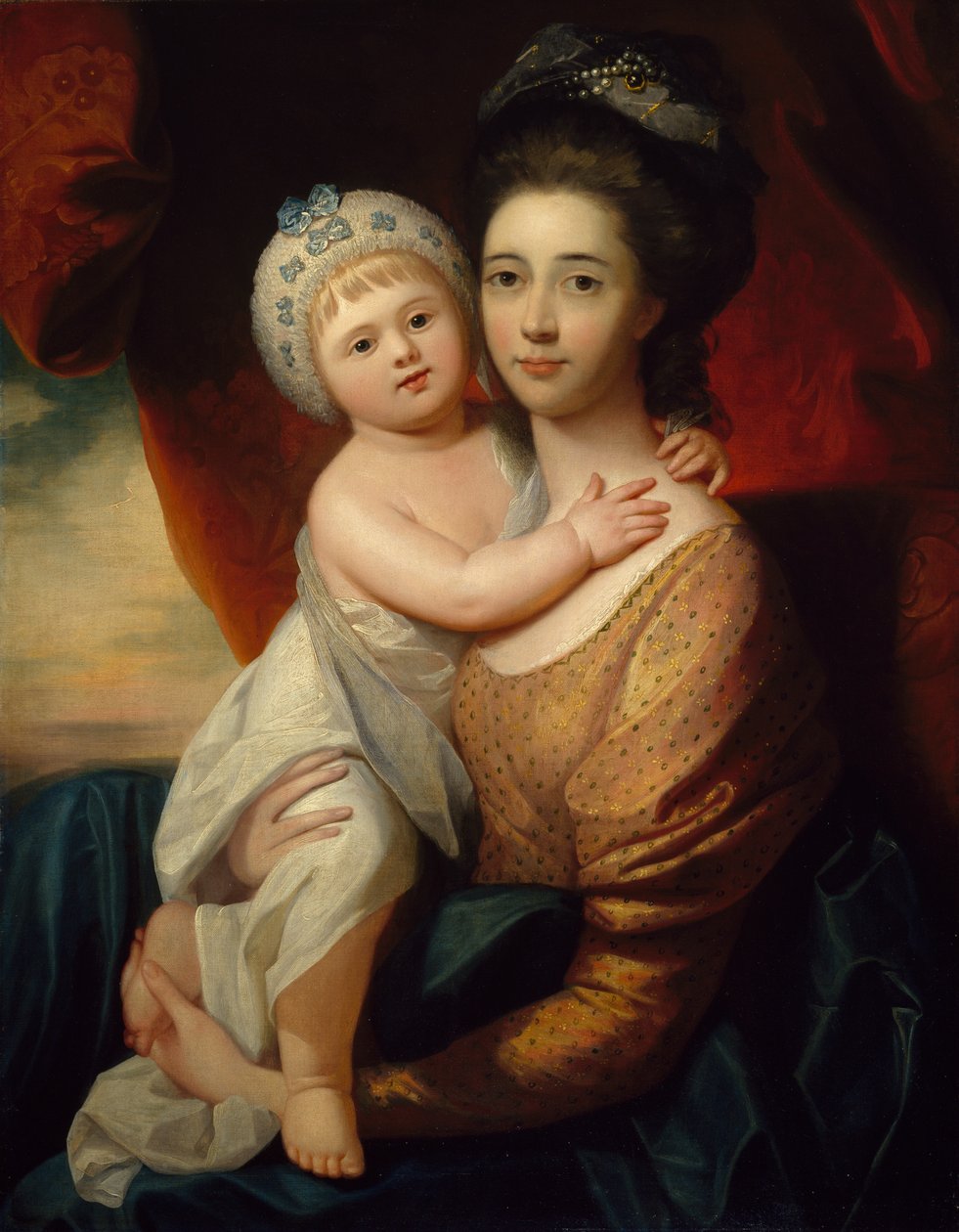 Lady Sondes se svým malým synem, kolem 1793-94 od Benjamin school of West
