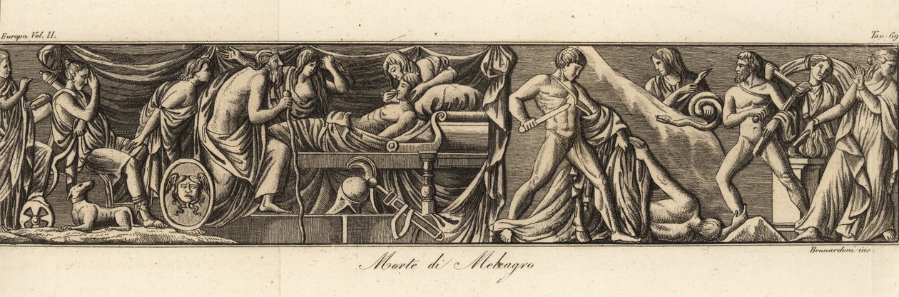 Smrt Meleagera od Bennardoni Bennardoni