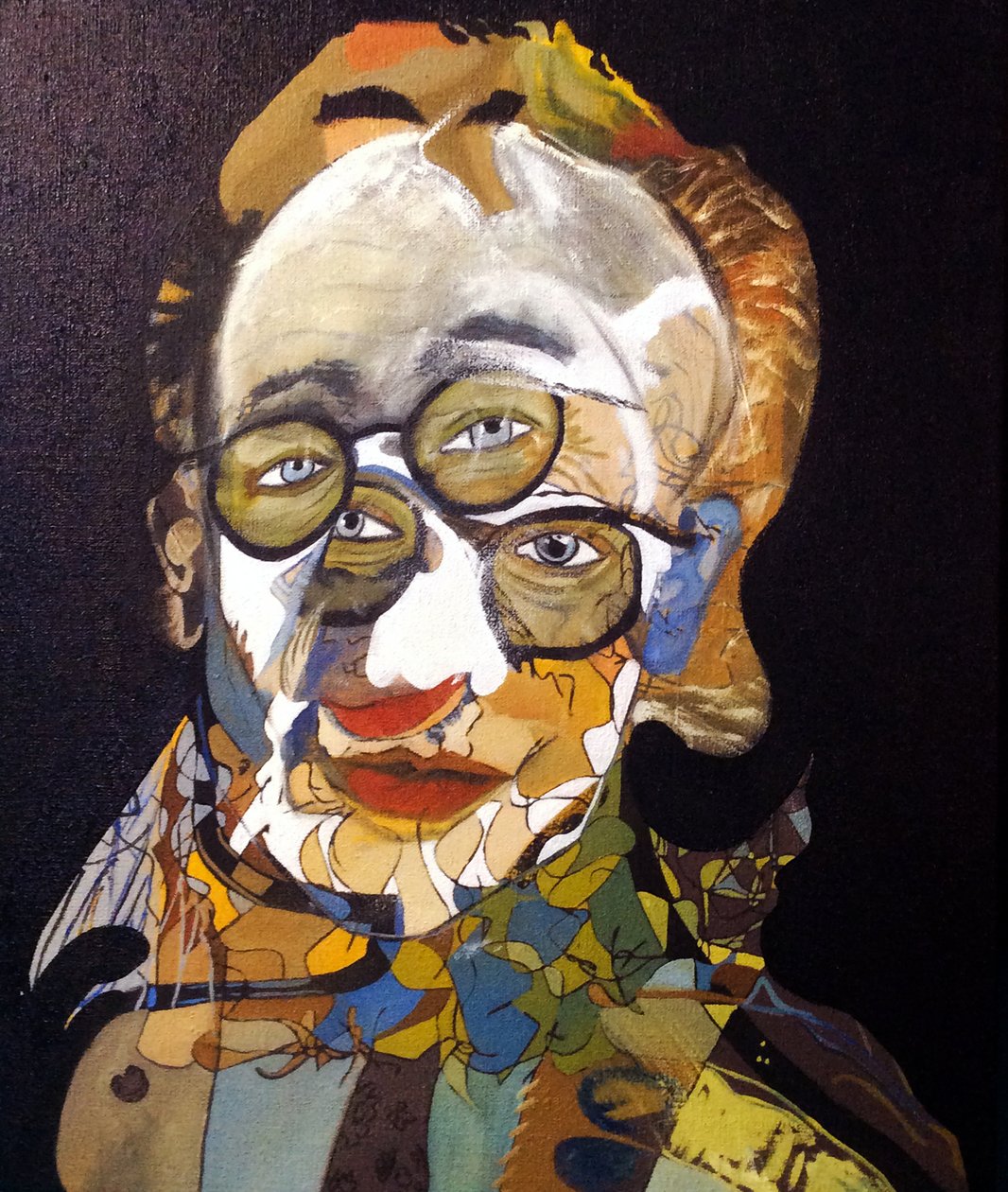 50 významných spisovatelů v historii : Allen Ginsberg, 2015 (olej a akryl na plátně) od Benoit Erwann Boucherot