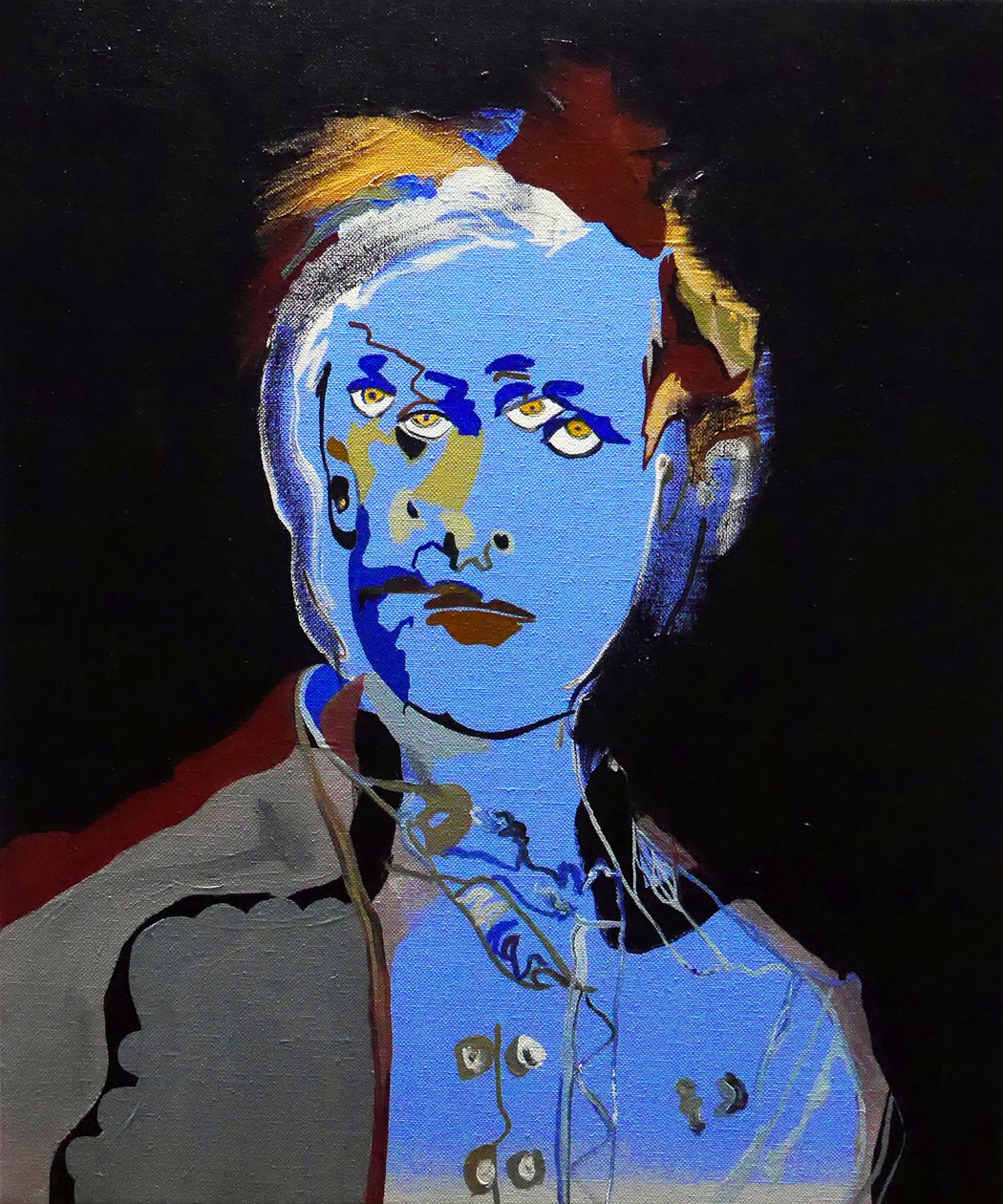 50 významných spisovatelů historie : Arthur Rimbaud, 2015 (olej a akryl na plátně) od Benoit Erwann Boucherot