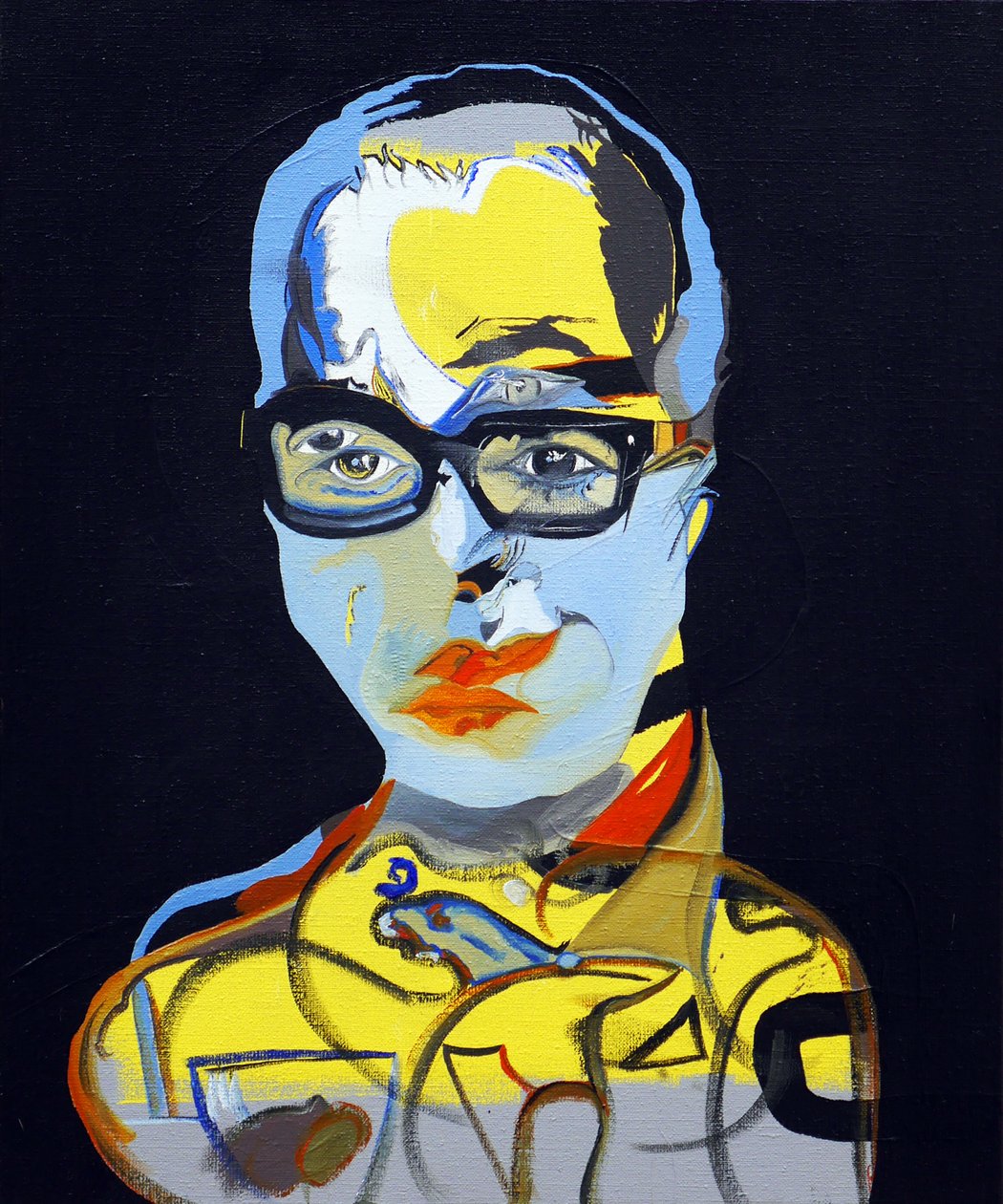 50 významných spisovatelů historie : Bret Easton Ellis, 2015 (olej a akryl na plátně) od Benoit Erwann Boucherot