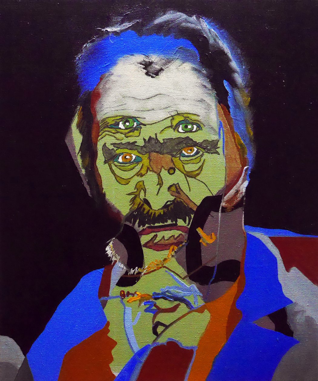 50 významných spisovatelů historie : Victor Hugo, 2015 (olej a akryl na plátně) od Benoit Erwann Boucherot