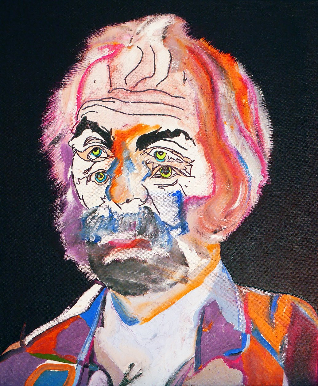 50 významných spisovatelů v historii : Walt Whitman, 2015 (olej a akryl na plátně) od Benoit Erwann Boucherot