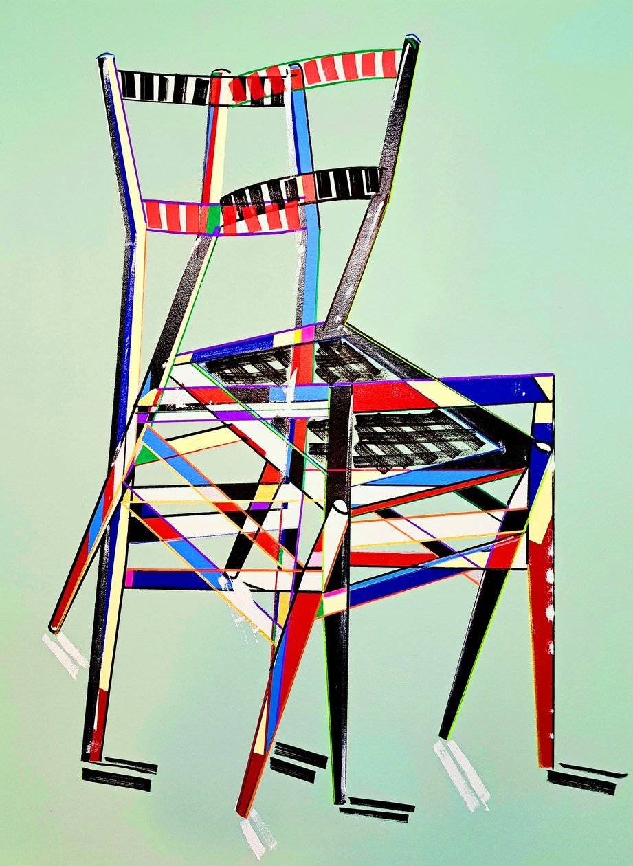 Lehátko - superleggera, podle Gia Pontiho, 2016 (olej na lněném plátně) od Benoit Erwann Boucherot