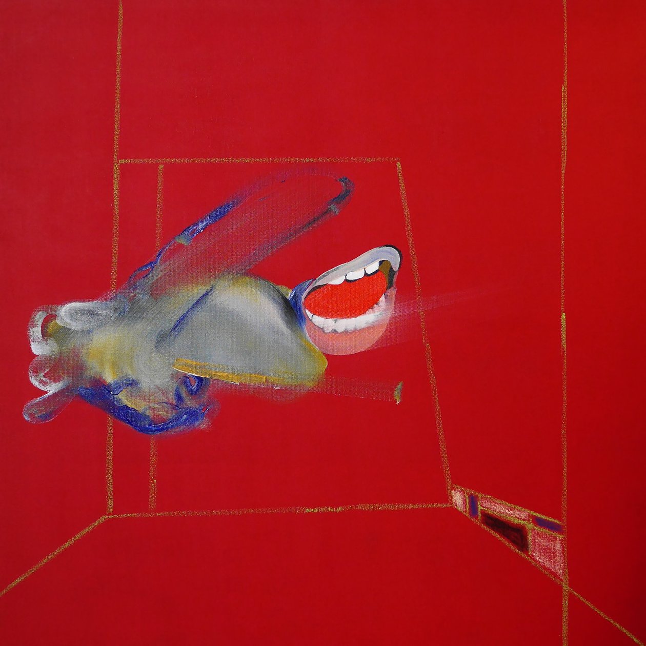 La colère, panel 1, 2016 (olej a akryl na plátně) od Benoit Erwann Boucherot