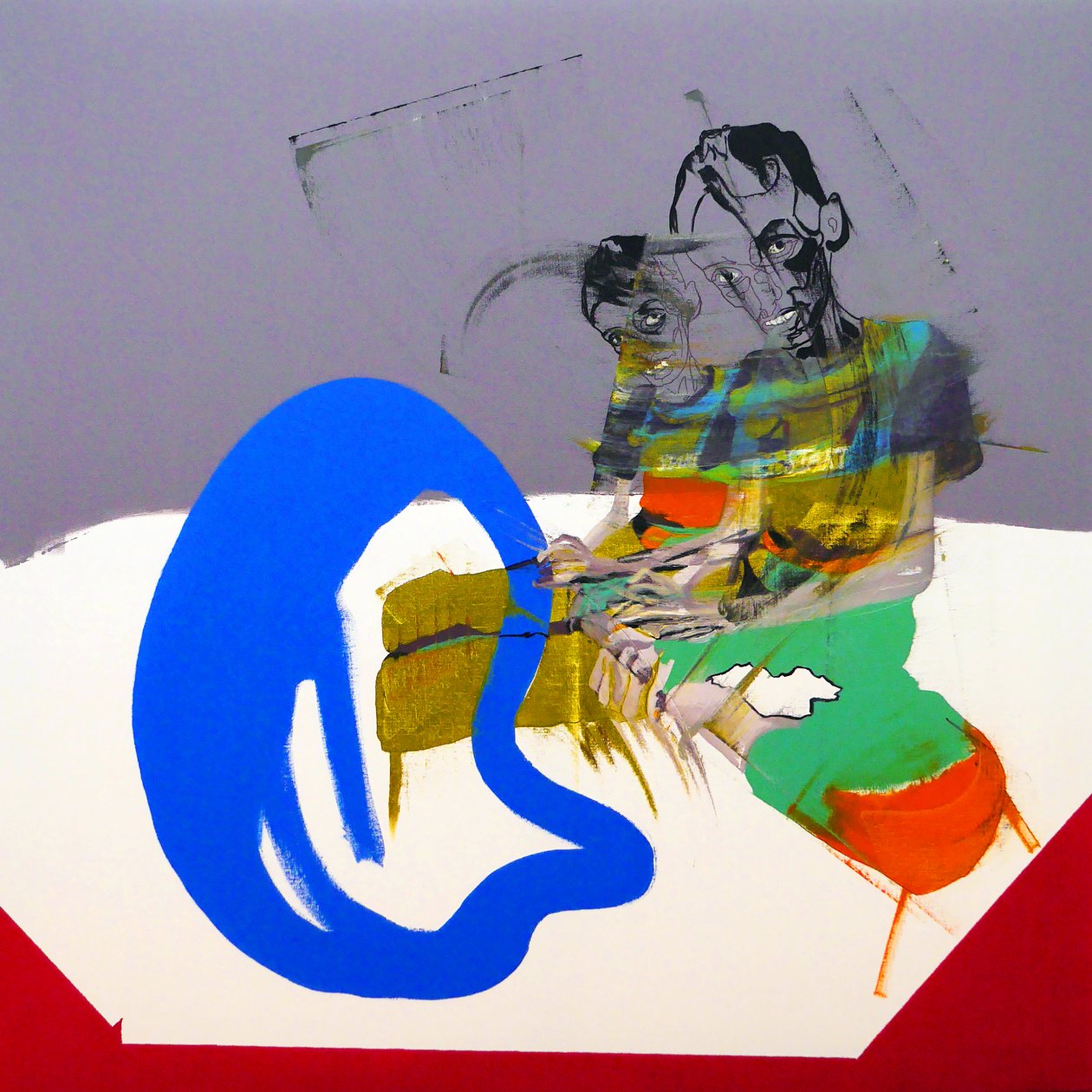 La honte, 2017 (olej a akryl na plátně) od Benoit Erwann Boucherot