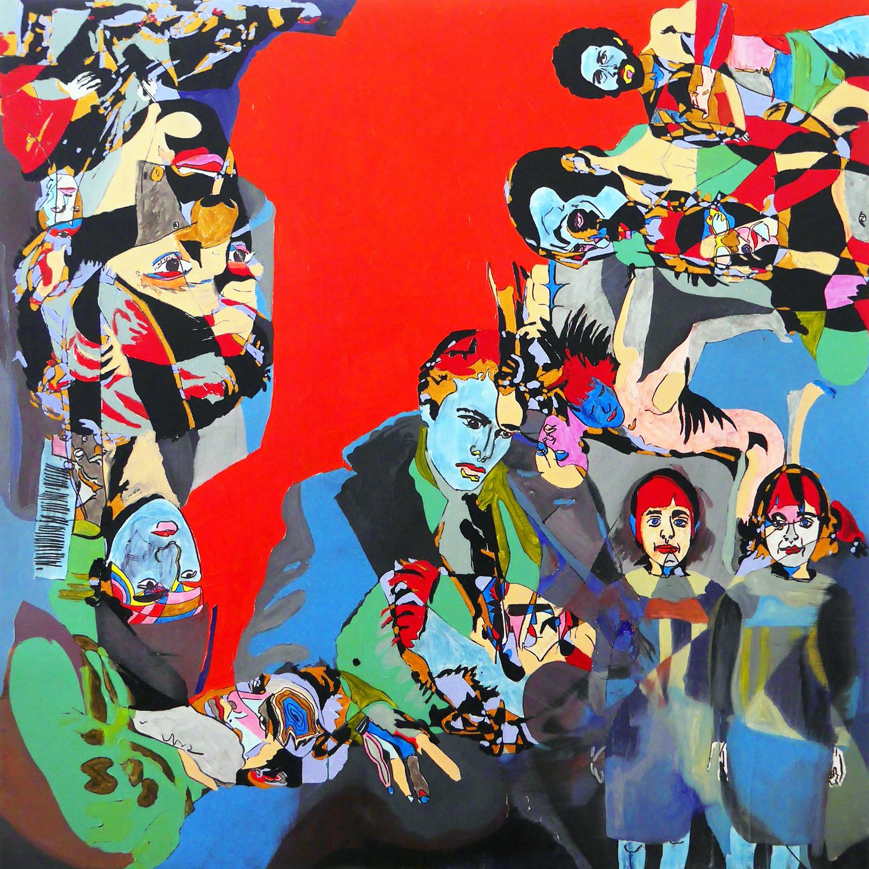 Marlon, Steve, Diane et les autres, 2017 (olej a akryl na plátně) od Benoit Erwann Boucherot