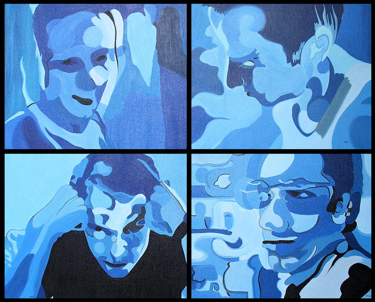 Mise na Mars, 2003 (olej na 4 plátnech) od Benoit Erwann Boucherot
