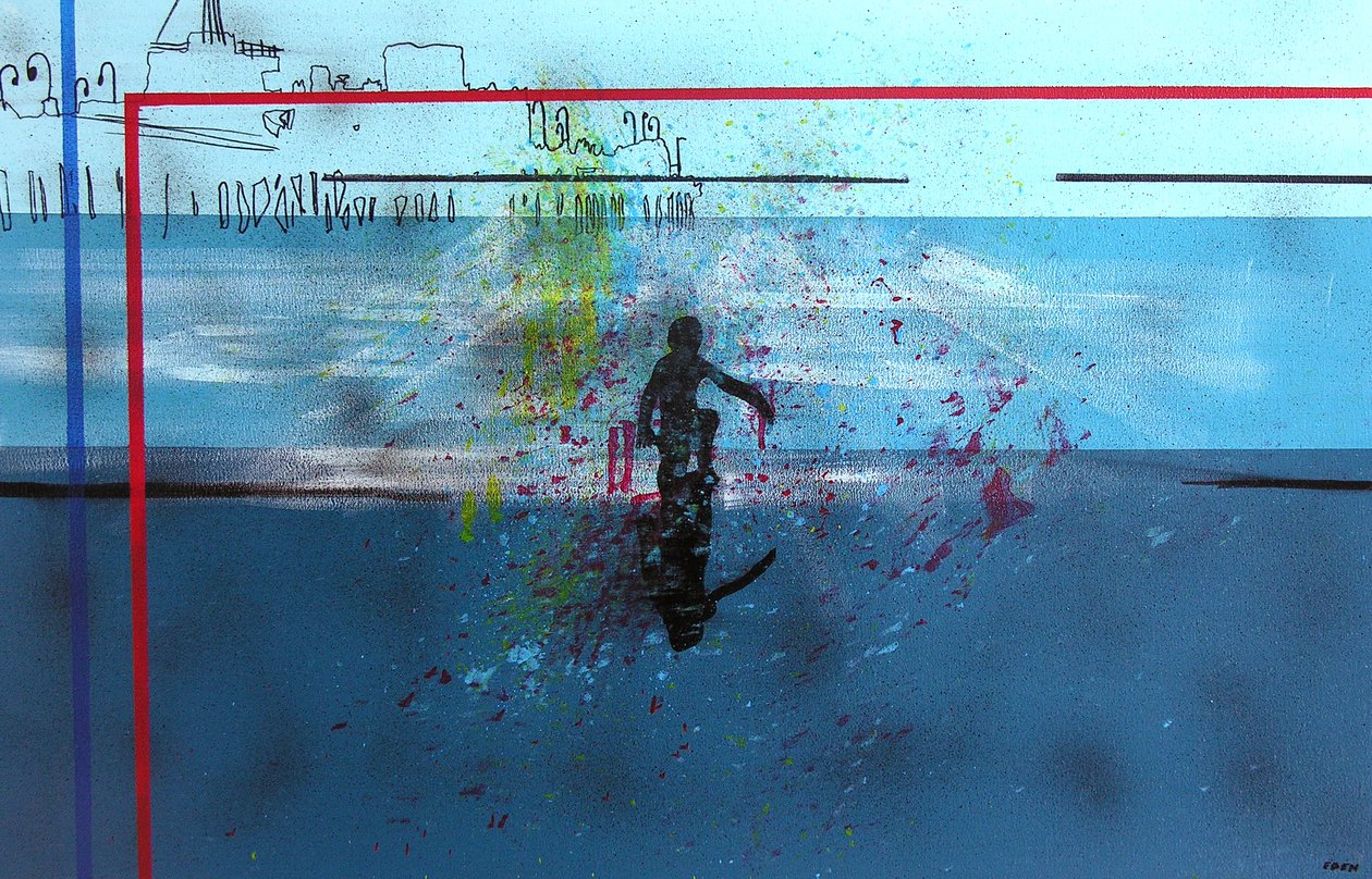 No Bollywood at Hollywood, 2003 (olej na plátně) od Benoit Erwann Boucherot