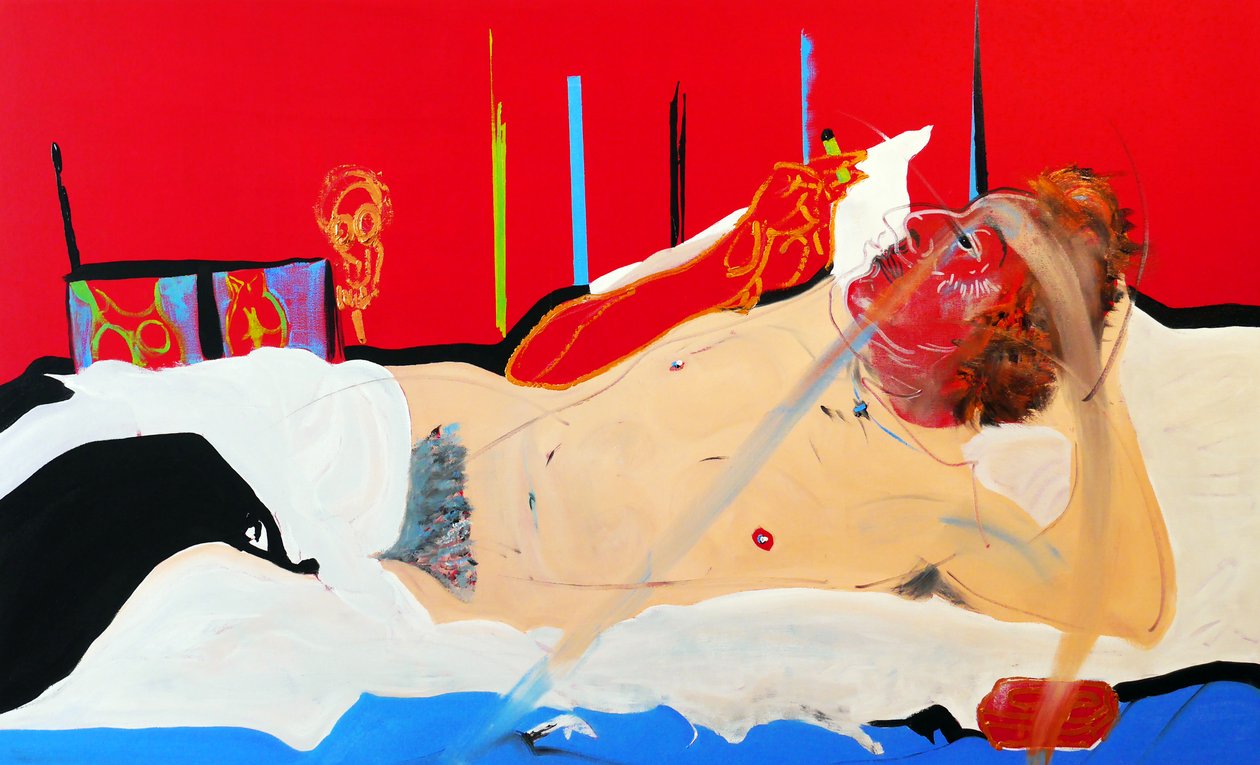 Olympia gainsbourienne, 2017 (olej a akryl na plátně) od Benoit Erwann Boucherot