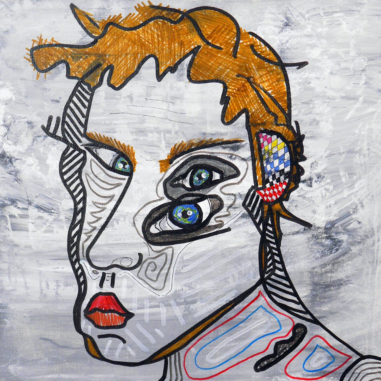 Surautoportrait sacrifié, 2014 (akryl na plátně) od Benoit Erwann Boucherot
