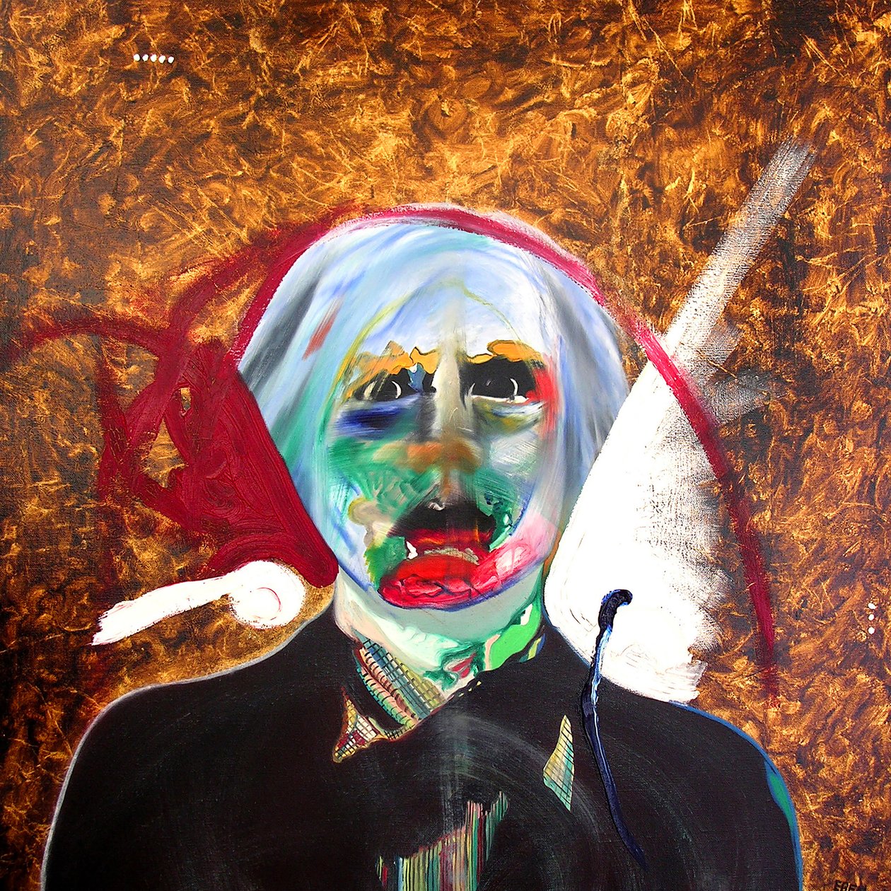 Surportrét : Andy Warhol  Sébastien, 2005 (olej a zlaté listy na plátně) od Benoit Erwann Boucherot