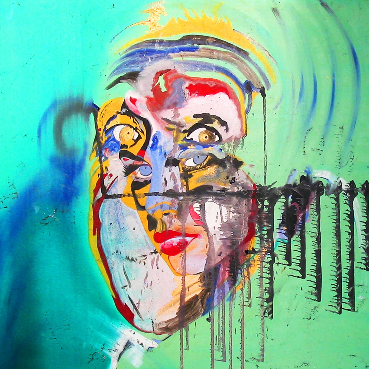Surportrét : Brigitte Bardot  Albert Einstein, 2005 (olej na plátně) od Benoit Erwann Boucherot