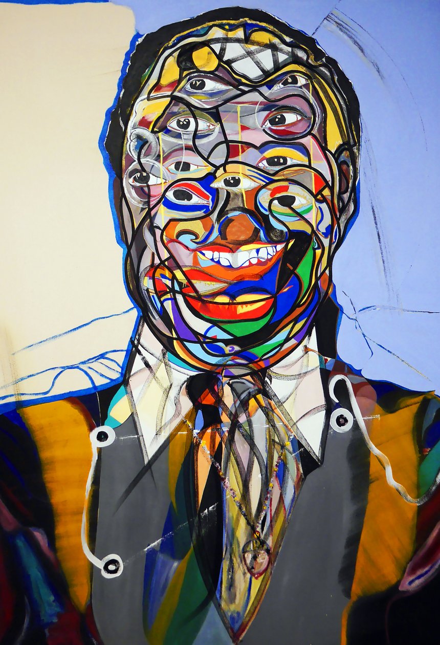 Surportrét : James Baldwin 2, 2021 (olej na plátně) od Benoit Erwann Boucherot