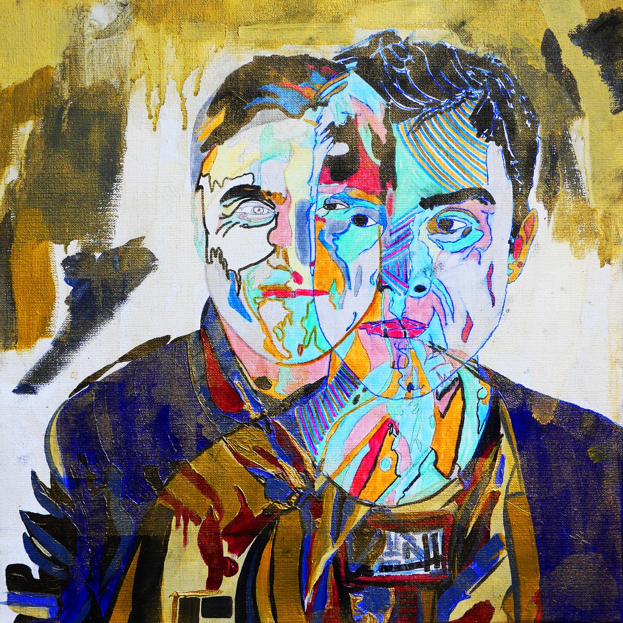 Surportrét : Jean-Marie Héliès, 2019 (olej a akryl na plátně) od Benoit Erwann Boucherot