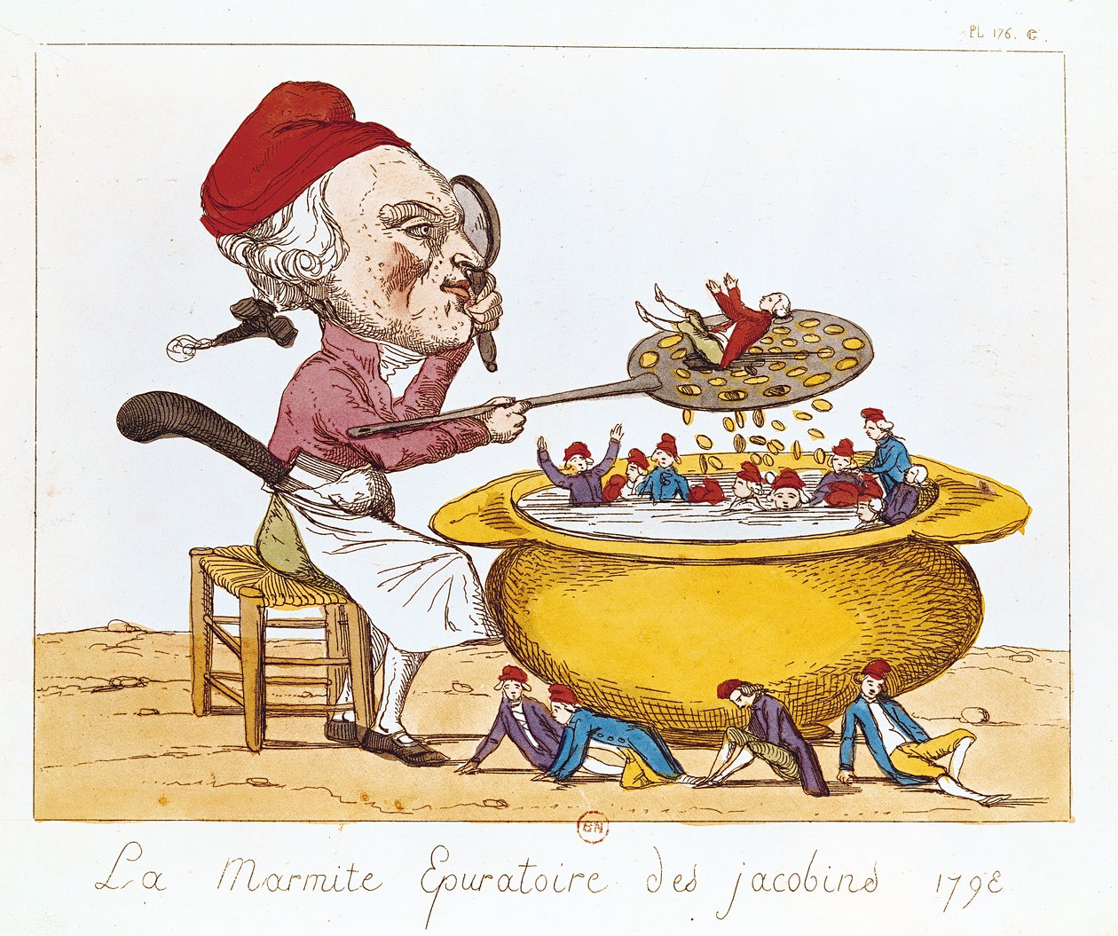 Očistný hrnec jakobínů, 1793 od Benoit Louis Henriquez