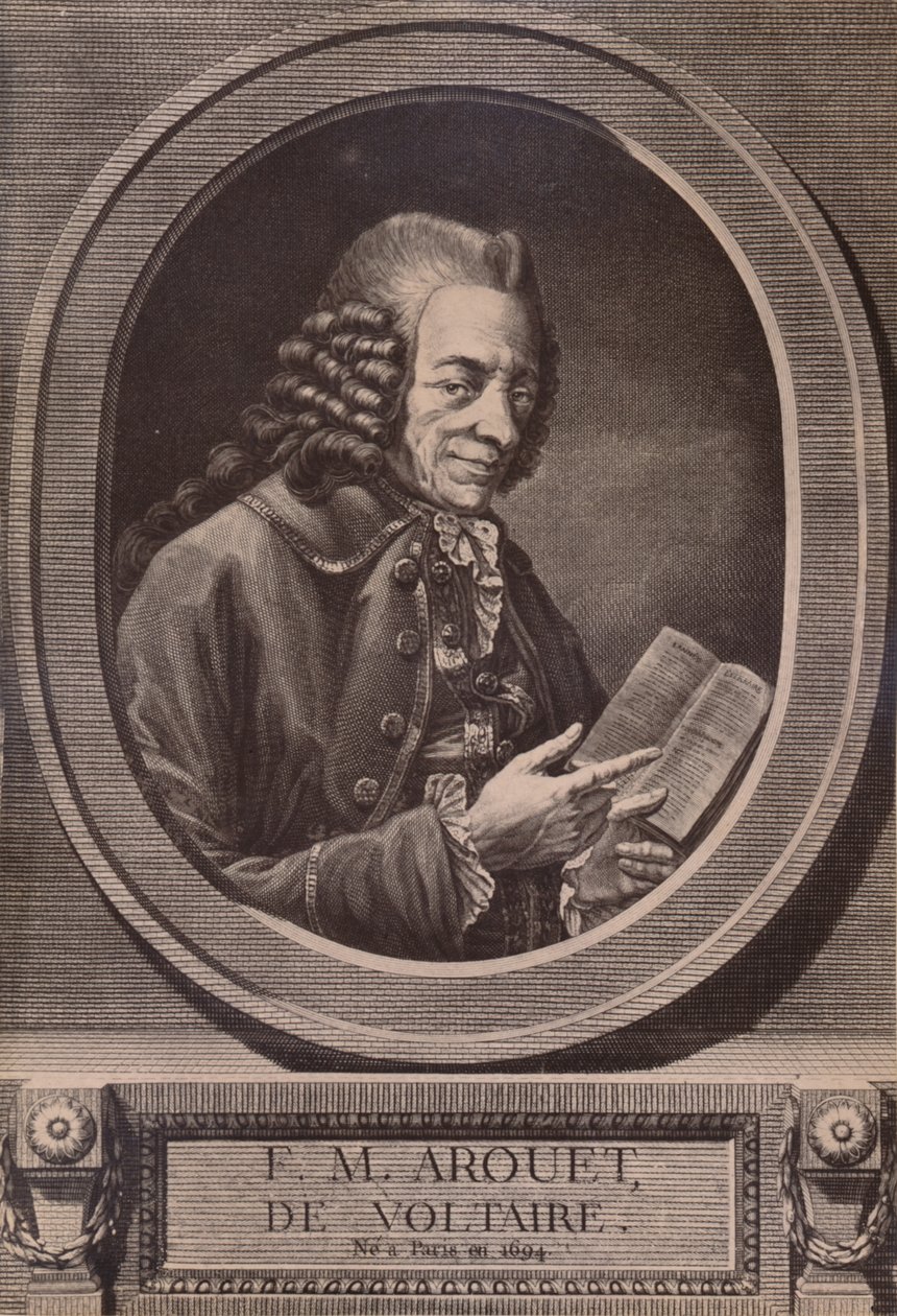 Voltaire, francouzský spisovatel a filozof, c18. století 1894 od Benoit Louis Henriquez