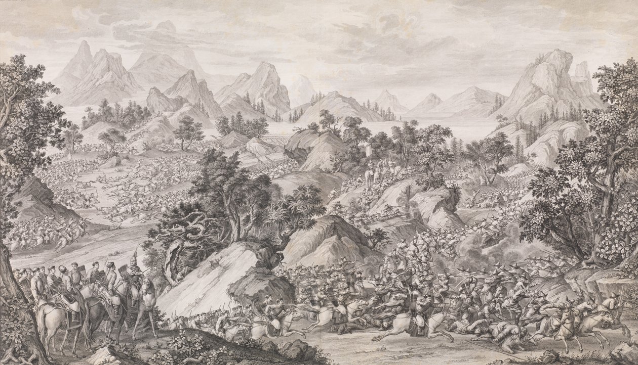 Bitva u Qos-qulaq, 1774. od Benoit Louis Prevost