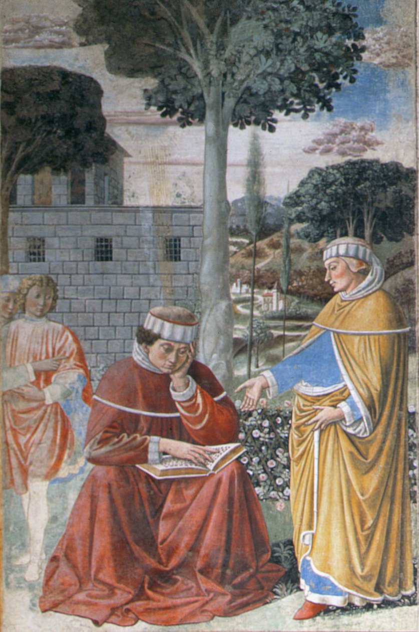 Epizody ze života sv. Augustina, 1463-65 detail fresky z roku 192552 od Benozzo di Lese di Sandro Gozzoli