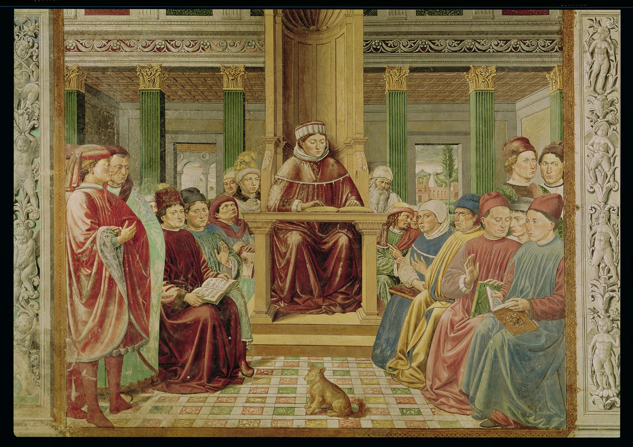 Svatý Augustin čte rétoriku a filozofii na římské škole, 1464-65 od Benozzo di Lese di Sandro Gozzoli