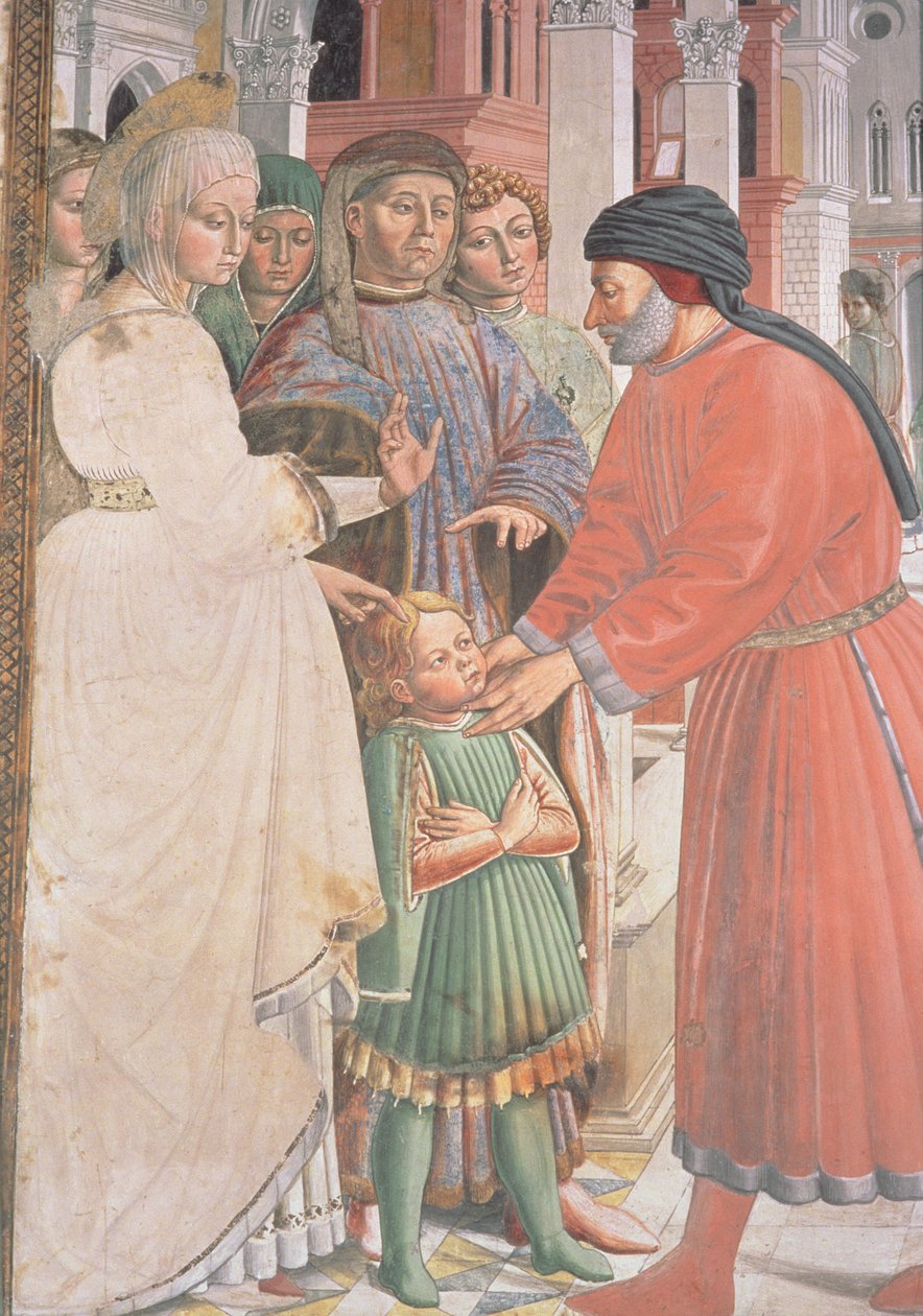 Svatý Augustin jako chlapec, ze života sv. Augustina (detail) od Benozzo di Lese di Sandro Gozzoli
