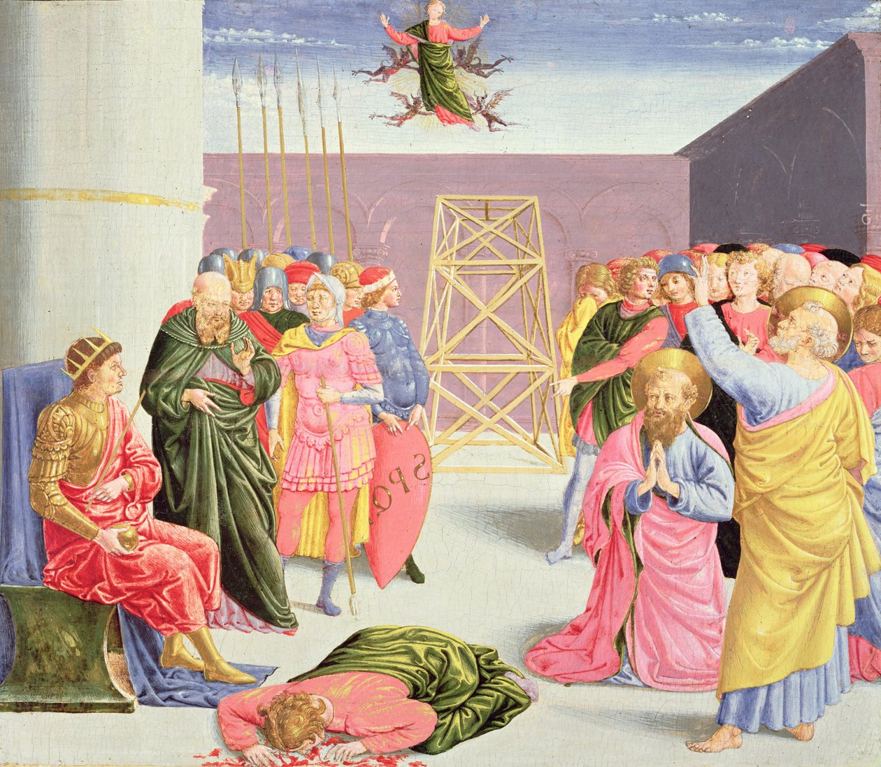 Svatý Petr a Šimon Mág, 15. století (tempura na dřevě) od Benozzo di Lese di Sandro Gozzoli