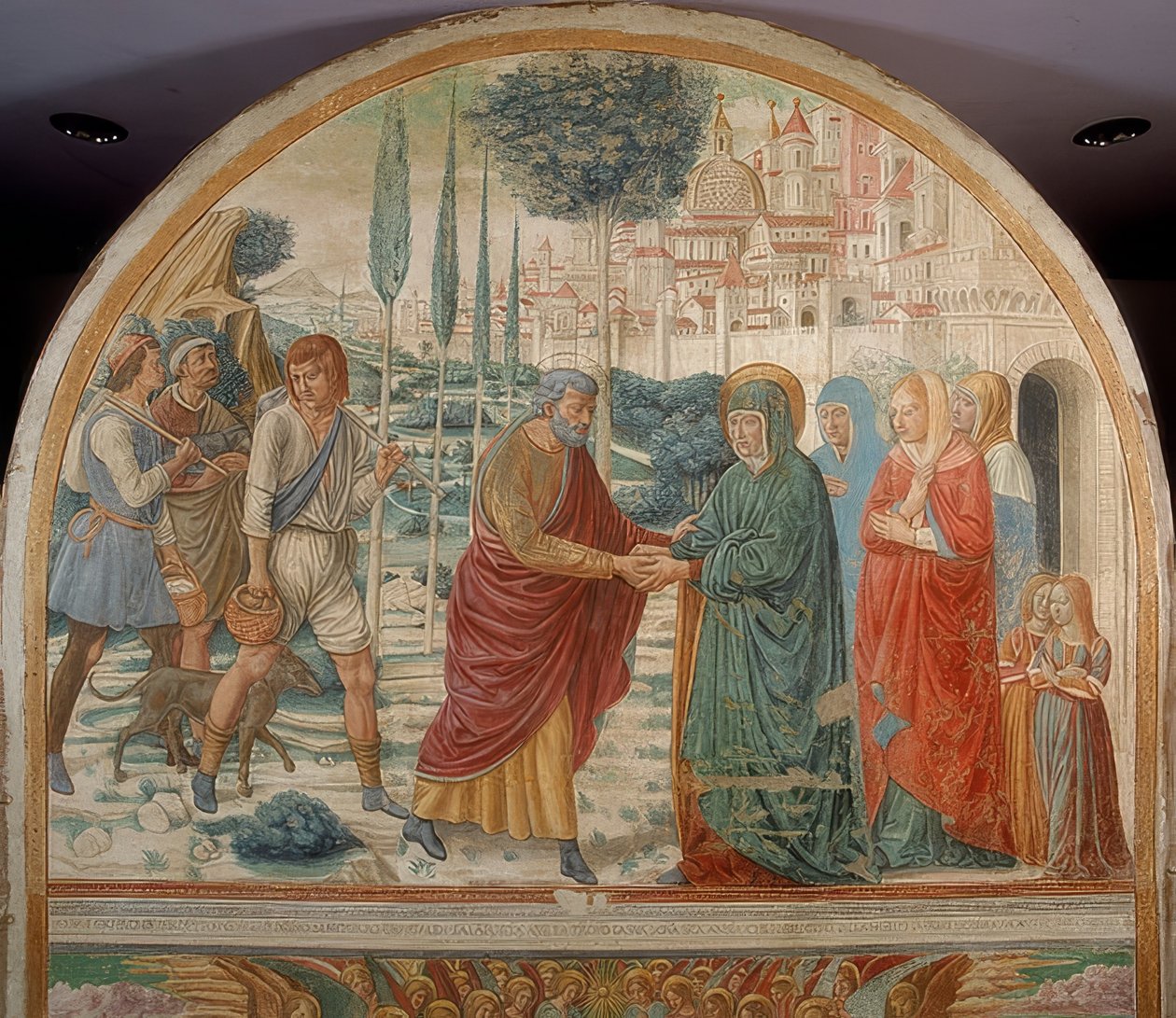 Setkání u Zlaté brány. 1490 od Benozzo Gozzoli
