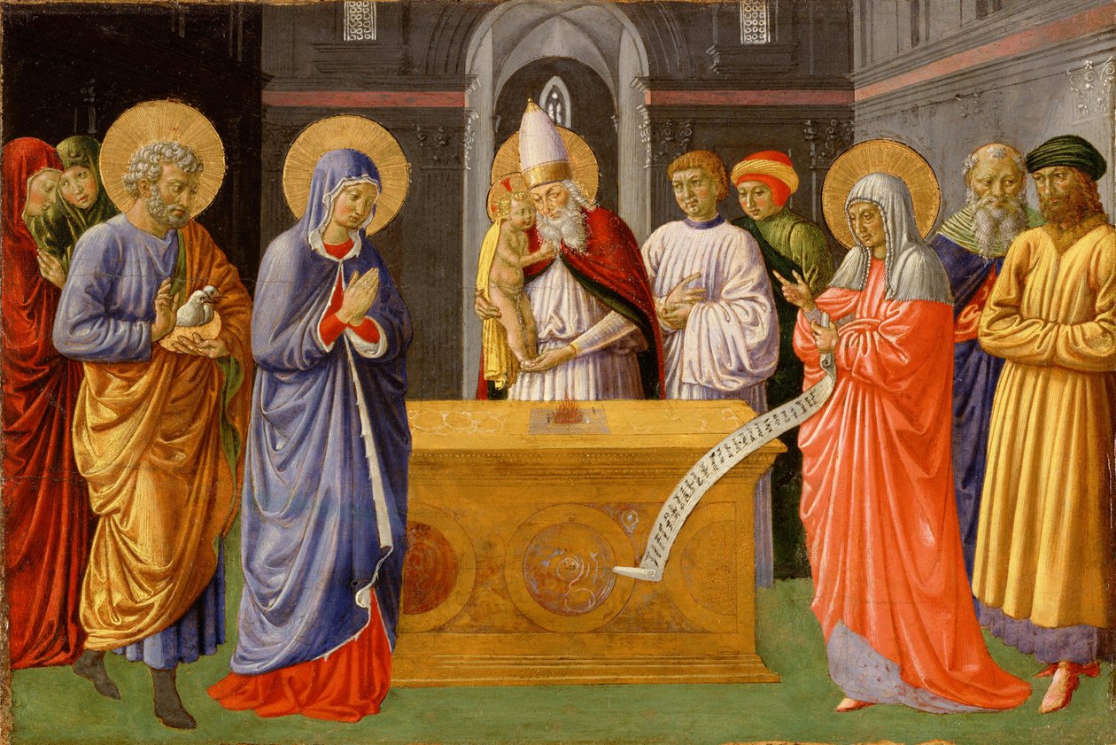 Gozzoli - Očišťování Panny Marie, 1461-1462 od Benozzo Gozzoli