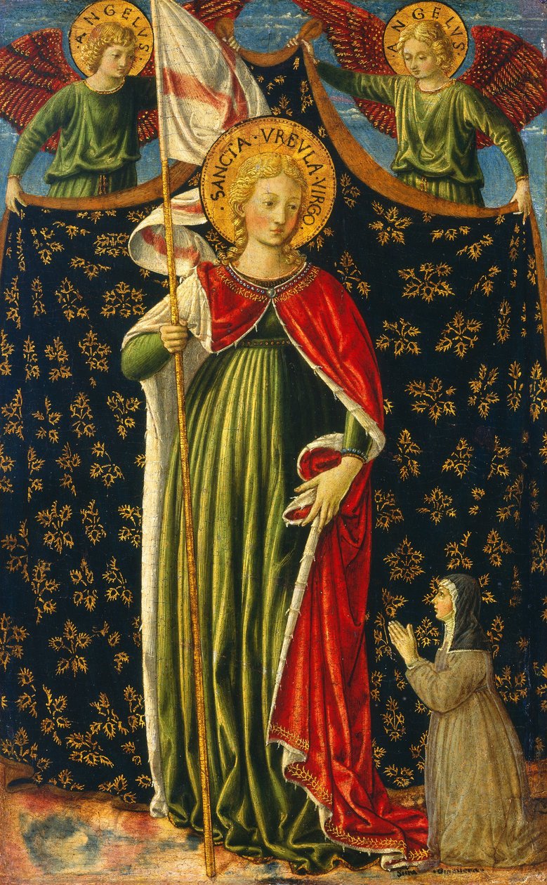 Svatá Uršula se dvěma anděly a dárcem od Benozzo Gozzoli