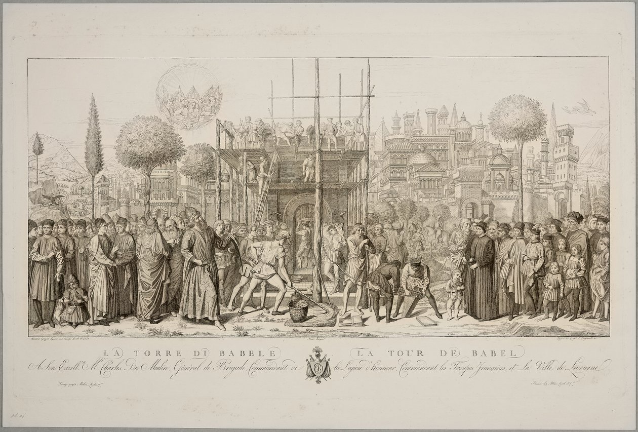 Babylonská věž od Benozzo di Lese di Sandro (and followers) Gozzoli